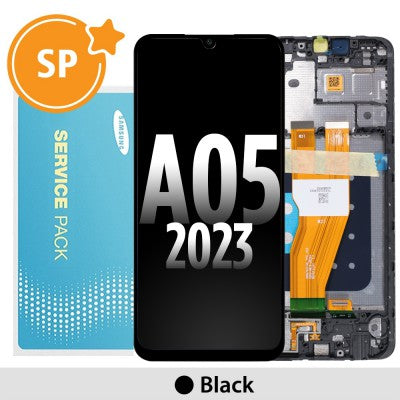 Tecguru-Samsung Galaxy A05 (2023) A055F LCD Replacement with Frame GH81-24189A (Service Pack)-Black Tecguru-Samsung Galaxy A05 (2023) A055F LCD Replacement with Frame GH81-24189A (Service Pack)-Black